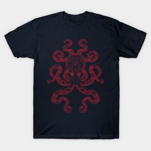 Color Me Octopus - Red T-Shirt